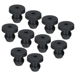 QUARKZMAN 30pcs Snap Rubber Grommet Connector Mounting Diameter 4.5mm ID 2mm Seal Anti Scratch for Electrical Box Cable Tube Black