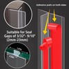 Upgrade T-Shaped Door Draft Stopper, Clear Silicone Seal Strip Weather