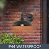 GOALPLUS Black Gooseneck Barn Light for Farmhouse 10 Inch Dome