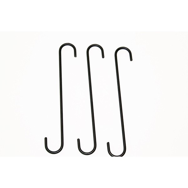 Wrought Iron 12 inch "S" Hooks - Lot of 3 - Hand Made