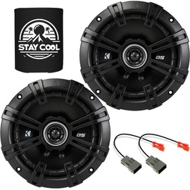 KICKER Speakers 6.5 inch for Honda Civic 2002-2020 Upgrade Kit - Pair of DS Series with Harness, Coaxial 6 1/2 Car Audio Front Door or Rear Deck Speaker DSC650, 43DSC6504