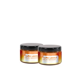 Aloe Locks | Mango Styling Jelly | Shape & Style Locs, Braids and Curls | Ultra-Nourishing Care | Softens the Hair Fibre | For Dry Hair | Pack of 2 × 300 ml