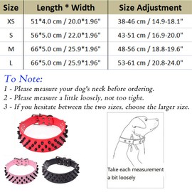 Yiwong Bullet Nail Rivet Leather Dog Collar Studded Leather Medium Size Pitbull English Bulldog