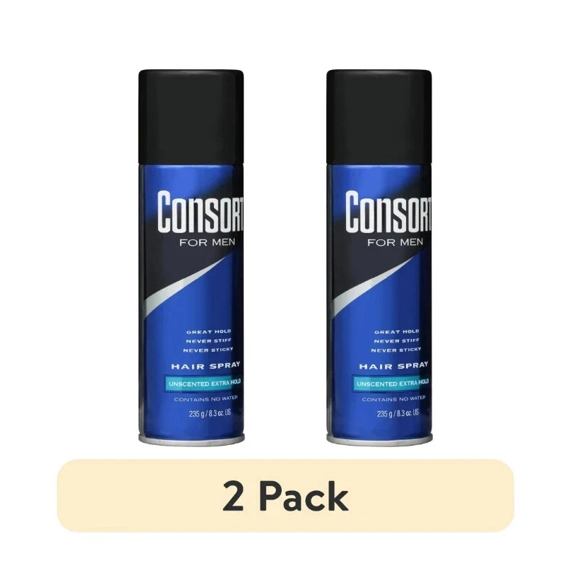 Consort (2 pack) Consort Unscented Extra Hold Hair Spray for