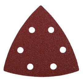 kwb Sanding triangles 93 mm made of precious corundum with 80 grit, tool-free change, resin gluing and reinforced paper carrier for coarse sanding of wood and metal