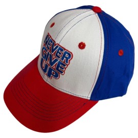 EWS JOHN CENA Red White Blue Never Give Up Baseball Cap Hat