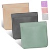 TEHAUX 6pcs PU Leather Earphone Pouches Jewelry Storage Bags Large