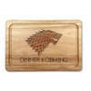 Dinner is Coming Hardwood Wooden Chopping Board 30 x 20cm
