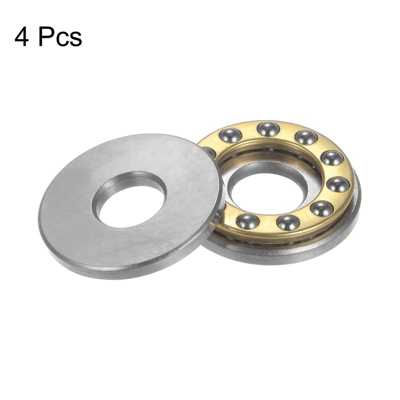 sourcing map 4pcs F8-22M Miniature Thrust Ball Bearings 8mm Bore