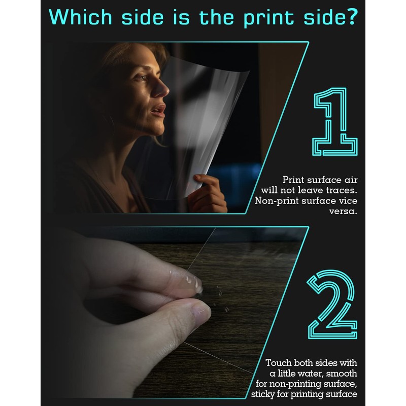 Colemoly Transparent Paper 30 Sheets Inkjet Transparency Film Inkjet Printer