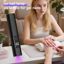 UV Nail Lamp Mini | USB Charging Manicure Lamp | Portable LED UV Nail Light with 2 Timing Modes for Camping Airplane Road Trip Desk Salon Studio Home Girls Manicure