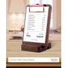 Mini Clipboard Set with Base - Hardwood Walnut Material, Portable