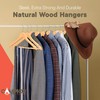 Natural Wooden Hangers 60 Pack – Heavy-Duty with 360° Swivel