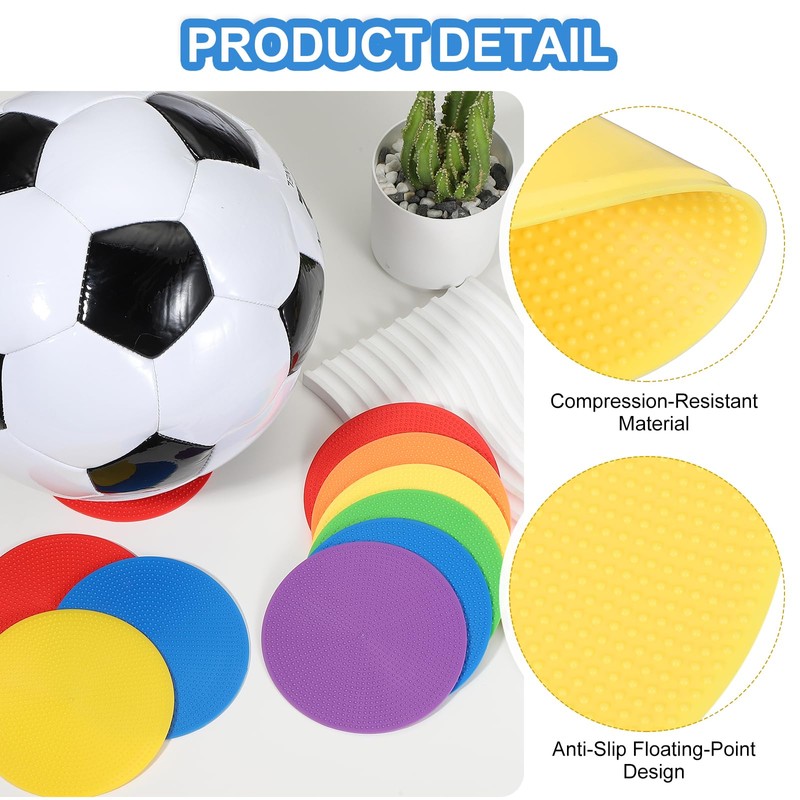 PATIKIL Spot Markers 4" 6pcs Non-Slip Floor Dot Agility Markers