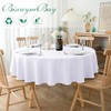Biscaynebay Textured Fabric Round Tablecloths 60 Inches for Tables diameters