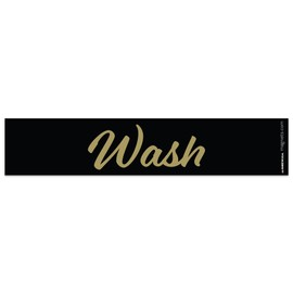 Wash Rinse Sanitize Sink Labels – Script Font in Gold on Black – 3-Pack Magnetic Sign for 3-Compartment Sinks – Waterproof for Restaurants, Food Trucks, Dishwashing Stations-Made in the USA