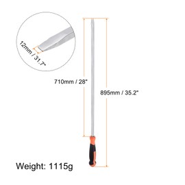 HARFINGTON Slotted Screwdriver 12mm Flat Head Impact Demolition Driver with 28" Square Shank for Industry/Automobile Repair