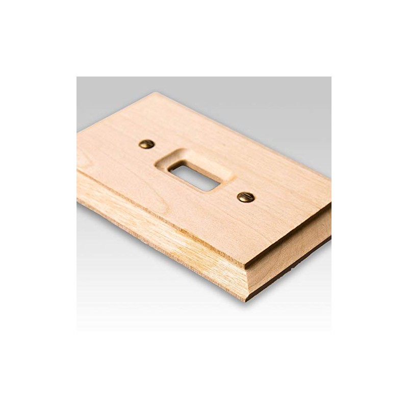 Amerelle Baker Single Toggle/Single Rocker Unfinished Wood Wallplate