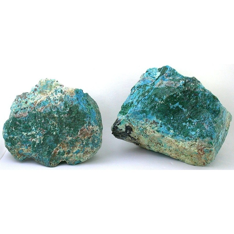 634 GRAM 22.4 OZ 2 SPIDERWEB TURQUOISE MALACHITE SILICA QUARTZ