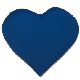 Rapeseed Cushion Heart Approx. 30 x 25 cm – Organic Fabric Gentian Blue – Heat Cushion – Grain Cushion Heart Cushion – A Charming Gift