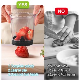 UQOOQFA Strawberry Slicer CupFruit Cutter Slicer Cup for Strawberry, Egg, Banana, Mushroom, Cucumber, Kiwi and Veggie Salad the Kitchen Gadget Tool (Black)