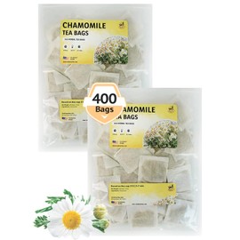 TeaDeam Tea Chamomile Tea Bags | Caffeine-Free & Sleep Time Tea | Chamomile Flowers Aroma - For Relieving Stress | Brew Hot Or Iced | 400 Tea Bags