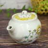 Teapot, Stylish Tableware, Kutani Pot, Flower Arabesque Pattern, Ceramic, Brand,