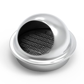 Powrocket 3 Inch Stainless Steel Soffit Vents,Round Air Vent Cover,Air Vent Louver Grill Cover Built in Fly Screen Mesh for Home Office Bathroom Kitchen Ventilation (75mm)