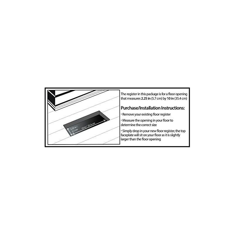 Decor Grates PL210-AL 2-Inch by 10-Inch Plastic Floor Register, Almond