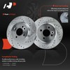 A-Premium 10.2 inch (259mm) Rear Drilled and Slotted Disc Brake
