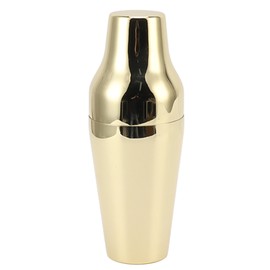 Stainless Steel Drink Shaker French Style 2 Section Martini Mixer Drink Shaker for Bar Home Camping Picnic Luxury Gold Color