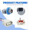 2PCS Rear License Plate Light Socket with Harness & 4PCS