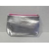 CLINIQUE PINK / GREY CIRCULAR DESIGN COSMETIC BAG 9" x
