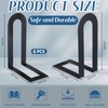 Chunful 3 Pairs Modern Metal Book Ends for Shelves Decorative