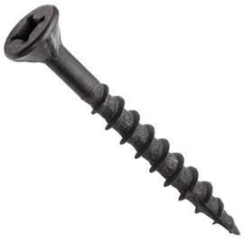 Centerline #8 x 1-1/4'' Flat Head Square X Self-Countersinking Fluted-Tip Wood Screws, Black, 100-Pack