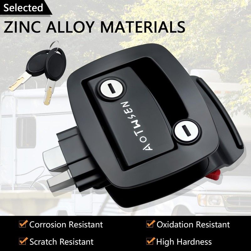 AOTWSEN Camper Door Lock,Rv Door Lock Replacement- Paddle Handle Deadbolt