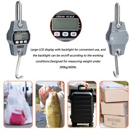 Mini LCD Digital 300kg Portable Industrial Electronic Heavy Duty Weight Hook Crane Fishing Hangings Scale