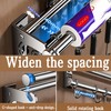 Multifunctional Kitchen Storage Rack, No-Drill Adhesive Wall Mounted Utensil &