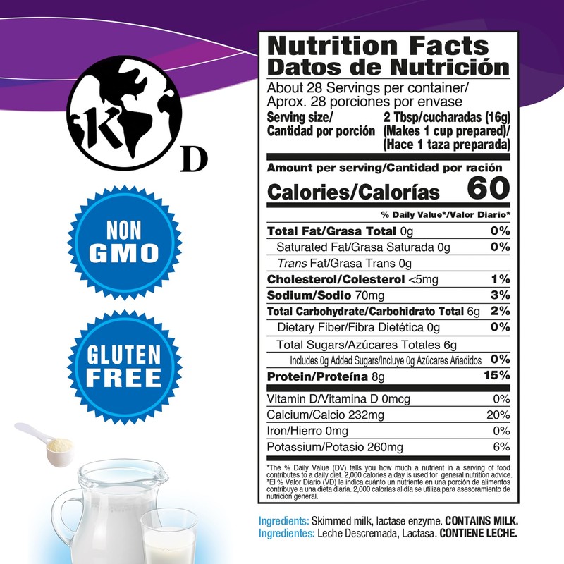DairySky Lactose Free Milk Powder 16 Oz - Non GMO