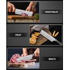 MOSFiATA 7” Nakiri Chef's Knife with Finger Guard, German High
