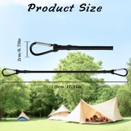 6Pcs Adjustable Bungee Cords with Hooks, 47 inch Elastic Tie Down Straps for Backpacking Straps, Maijdoany for Cargo, Camping, Tents, Luggage (120cm/47.24in)