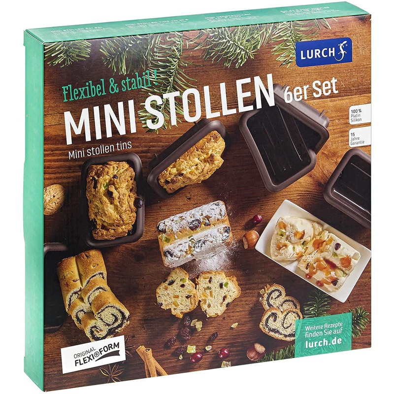 Lurch 85077 FlexiForm Mini Stollen 6er Set / Backförmchen für