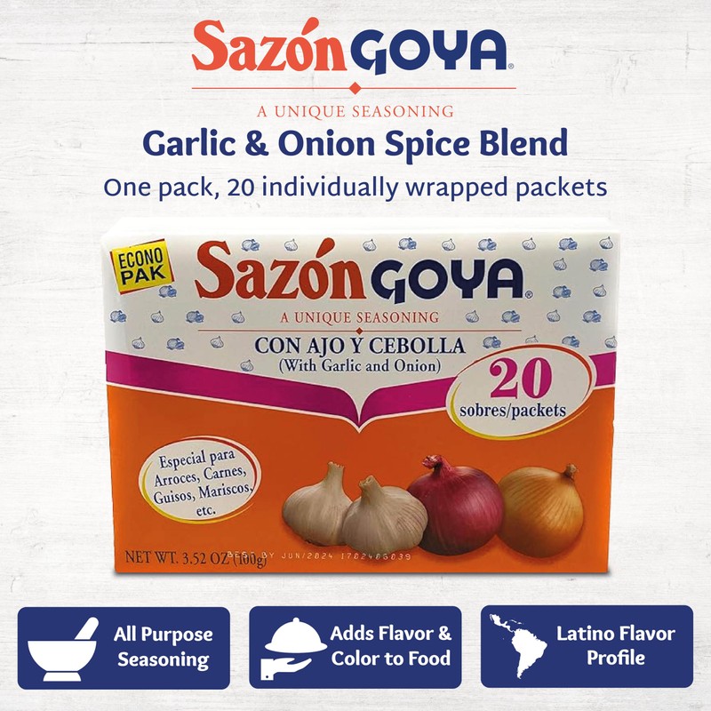 Sazón with Garlic and Onion by Goya, Latin Spice Blend