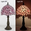 LXHCYOU Small Tiffany Lamp Mini Accent Table Lamp Stained Glass