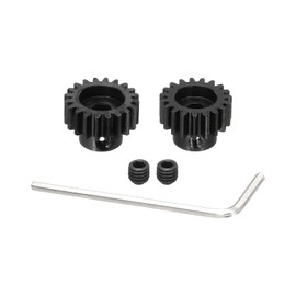 DMiotech M1 19T 20T Steel 5mm Hardened Pinion Motor Gear for RC Car Brushed Replacement Brushless Motors, RC Applications with 2 Pcs Screws & Hex Spanner for DIY RC Boat Drone