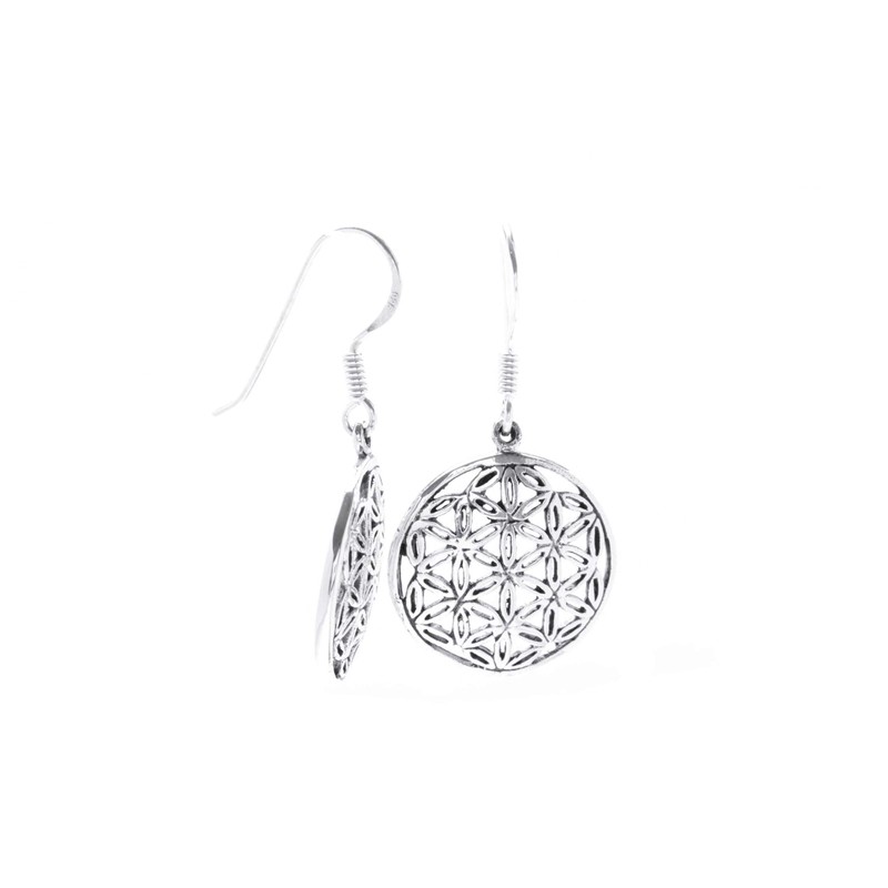 WINDALF Vintage Boho Earrings Flower of Life 3.2 cm Bohemia