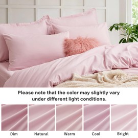 Tifschlaf Pillow Cases 2 Pack - Rose Pink Pillowcases Pack of 2, 100% Brushed Microfiber Standard Pillow Covers With Envelope Closure, 50x75 cm