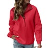 BLENCOT Sweatshirt for Women Quarter Button Pullover Long Sleeve Oversized