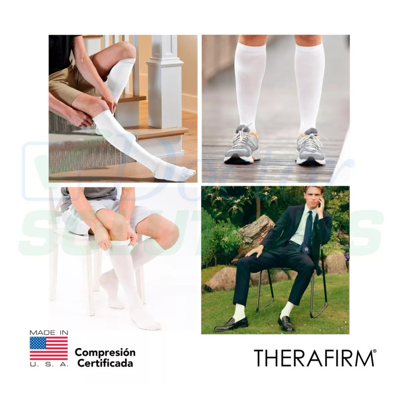 3 Pares De Calcetines De Compresión 15-20 Mmhg Therafirm