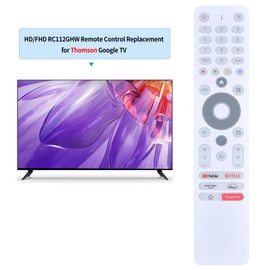 Replacement Voice Remote Control for Thomson HD TV Smart Android TV, Compatible with 24HA2S13C, 32HA2S13C, 40FA2S13, 43QA2S13, 75QA2S13, White